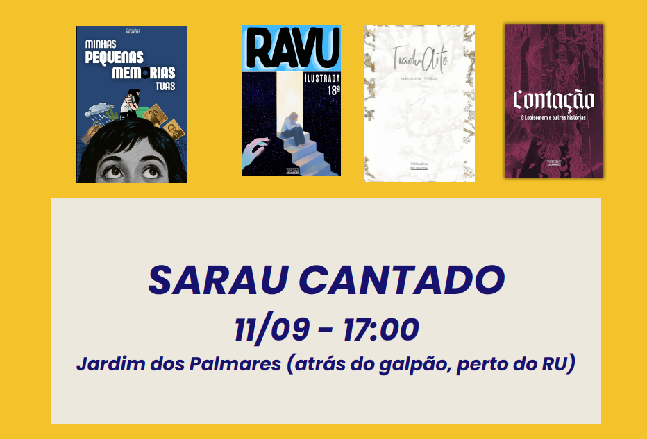 Nesta sexta (11), será realizado o “Sarau Cantado” nos P...